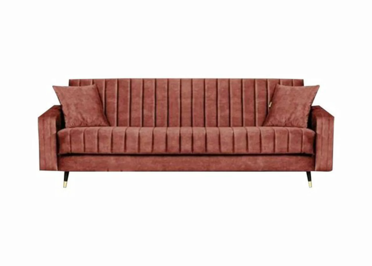 JVmoebel Sofa, Dreisitzer Stoff Wohnzimmer Rosa Design Sofa günstig online kaufen