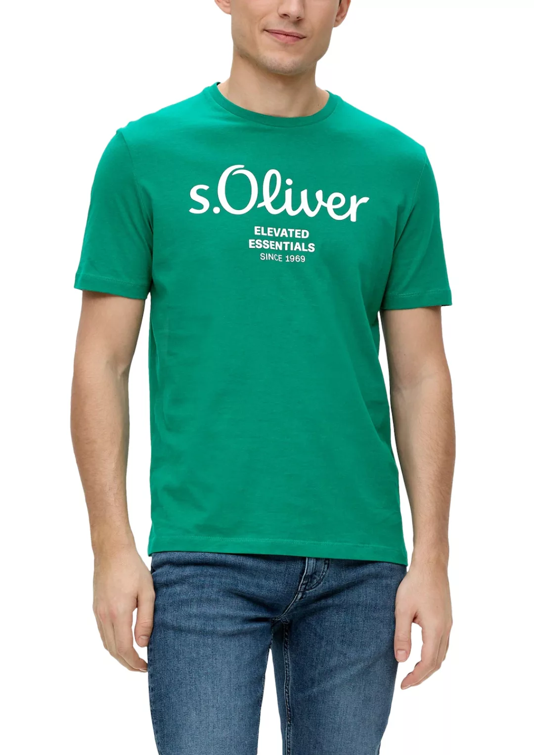 s.Oliver T-Shirt aus atmungsaktiver Baumwolle günstig online kaufen
