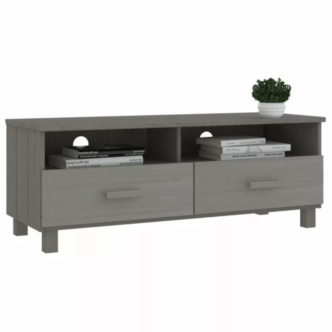 vidaXL TV-Schrank TV-Schrank Hellgrau 106x40x40 cm Massivholz Kiefer Lowboa günstig online kaufen