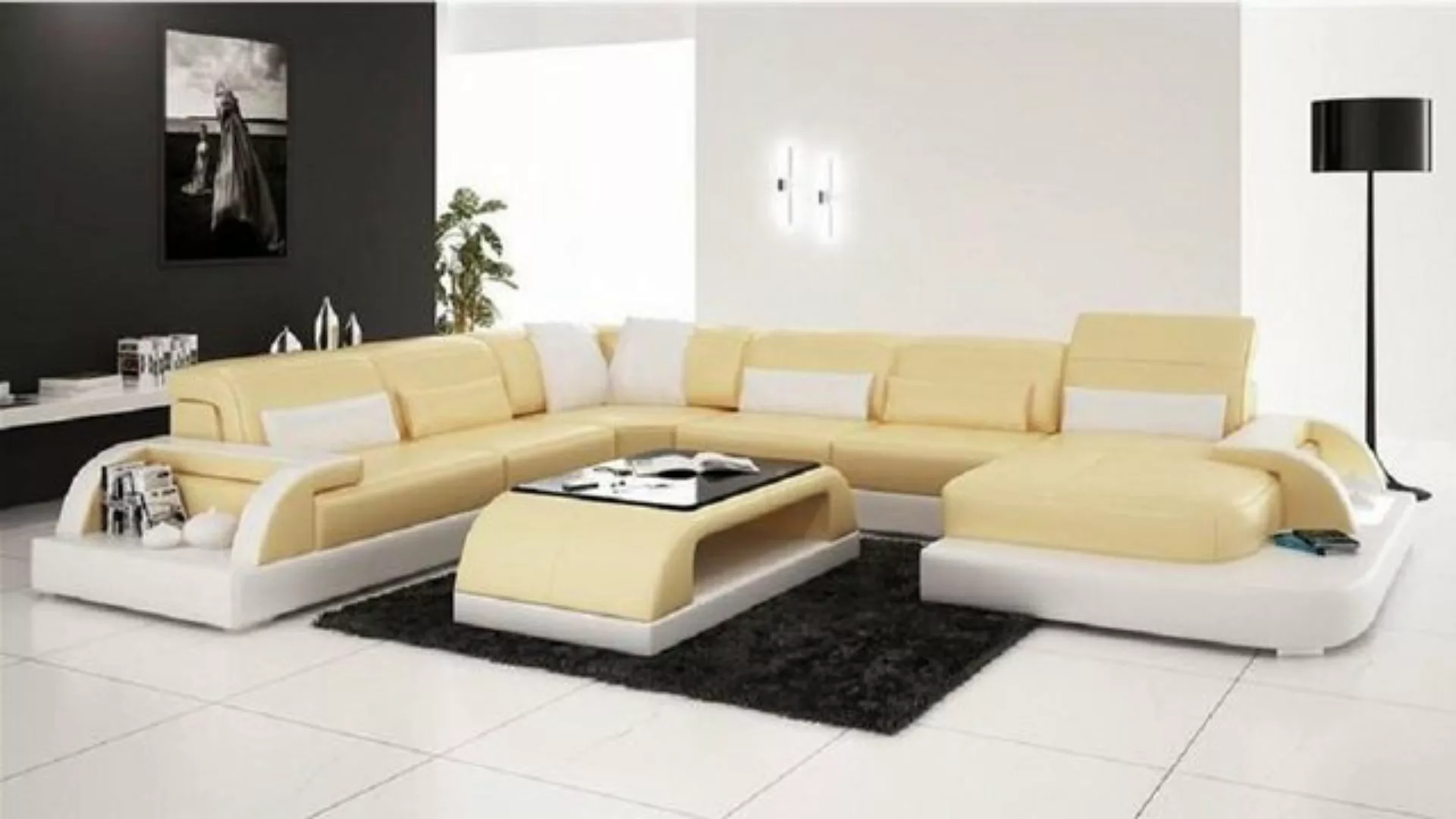 JVmoebel Ecksofa Wohnlandschaft Extra Luxus Klasse Ecksofa Couch - Ledersof günstig online kaufen