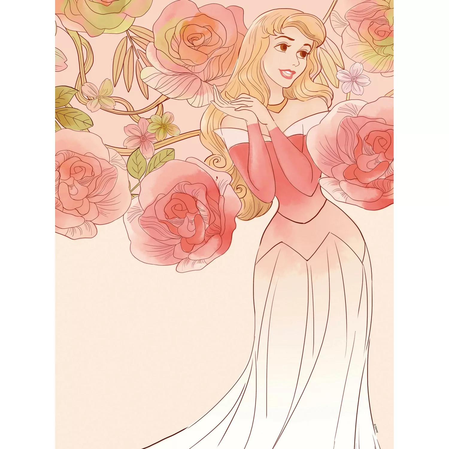 Komar Poster "Sleeping Beauty Roses", Disney, (1 St.), Kinderzimmer, Schlaf günstig online kaufen