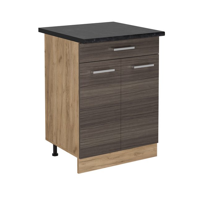 Vicco Unterschrank R-Line, Edelgrau/Goldkraft Eiche, 60 cm mit Schublade, A günstig online kaufen