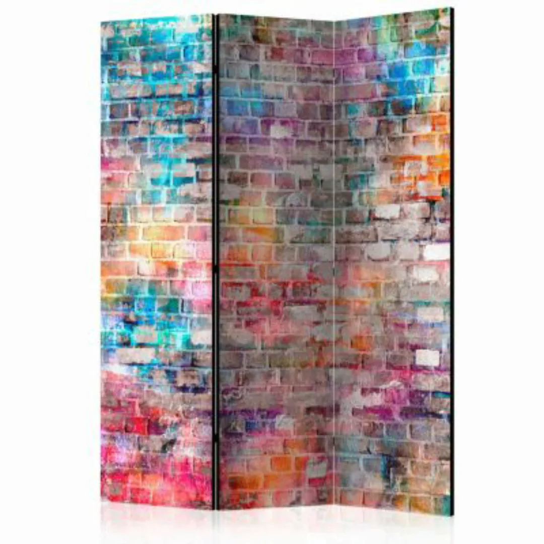 artgeist Paravent Colourful Brick [Room Dividers] mehrfarbig Gr. 135 x 172 günstig online kaufen