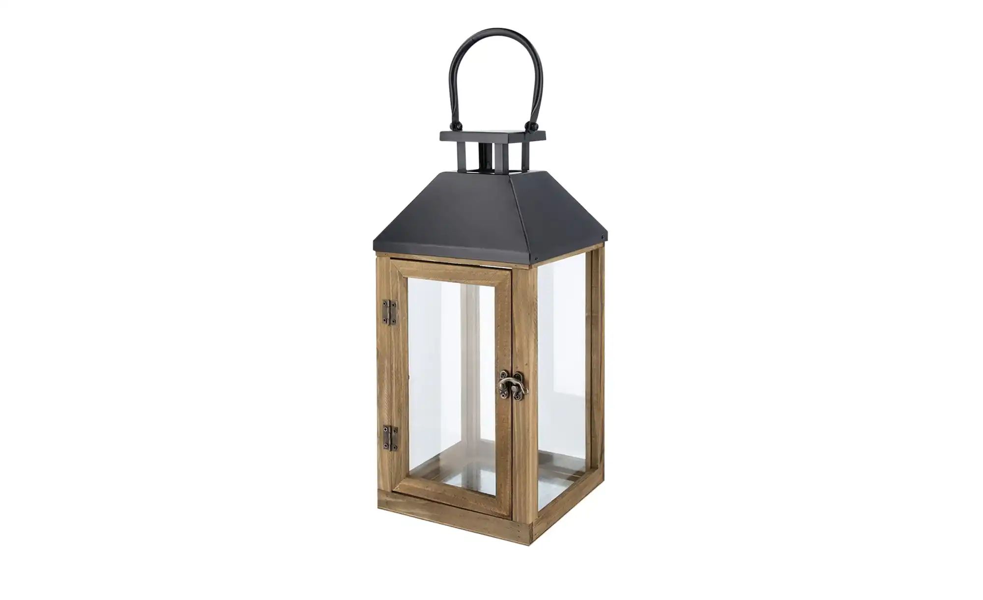 Laterne   ¦ holzfarben ¦ Holz,Metall,Stahl,Glas ¦ Maße (cm): B: 17,8 H: 38, günstig online kaufen