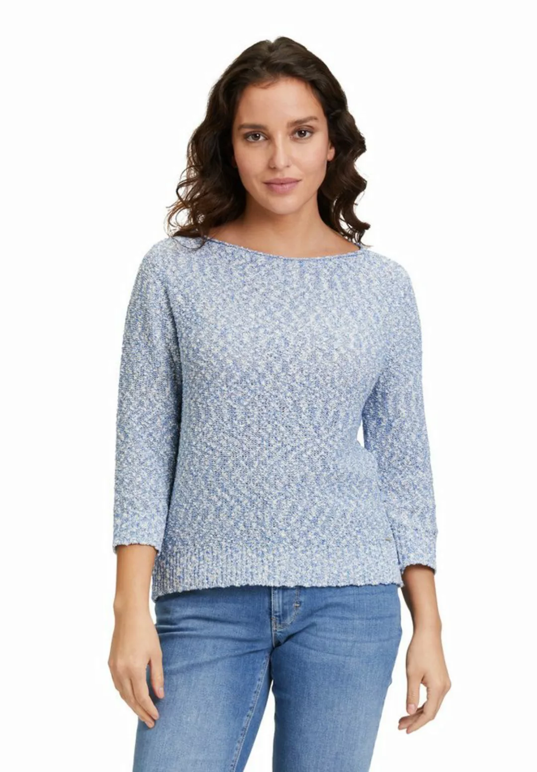 Betty&Co Strickpullover Betty & Co Strickpullover mit Lurexfaden (1-tlg) Ri günstig online kaufen