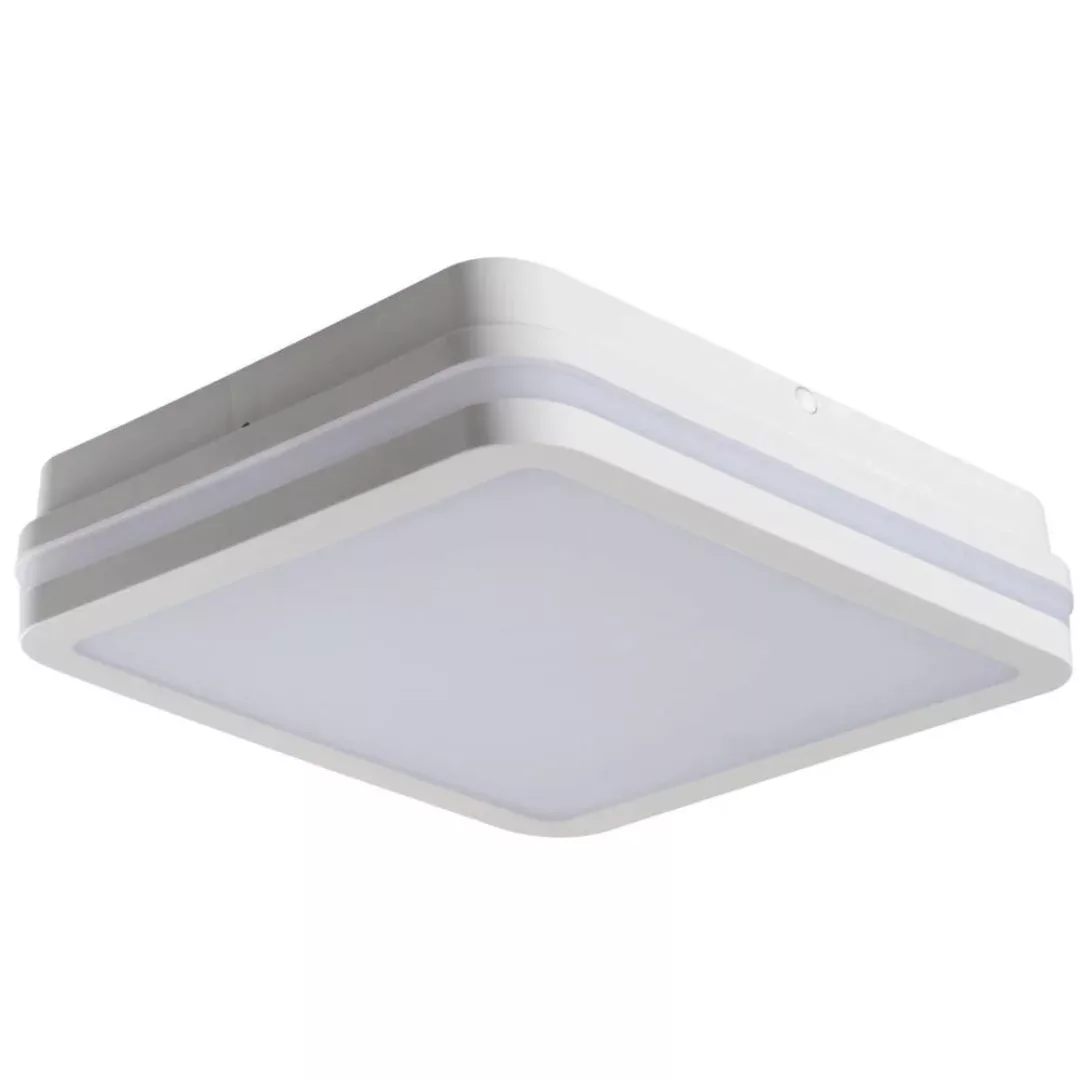 LED Deckenleuchte Beno in Weiß 24W 2060lm IP54 mit Bewegungsmelder eckig günstig online kaufen