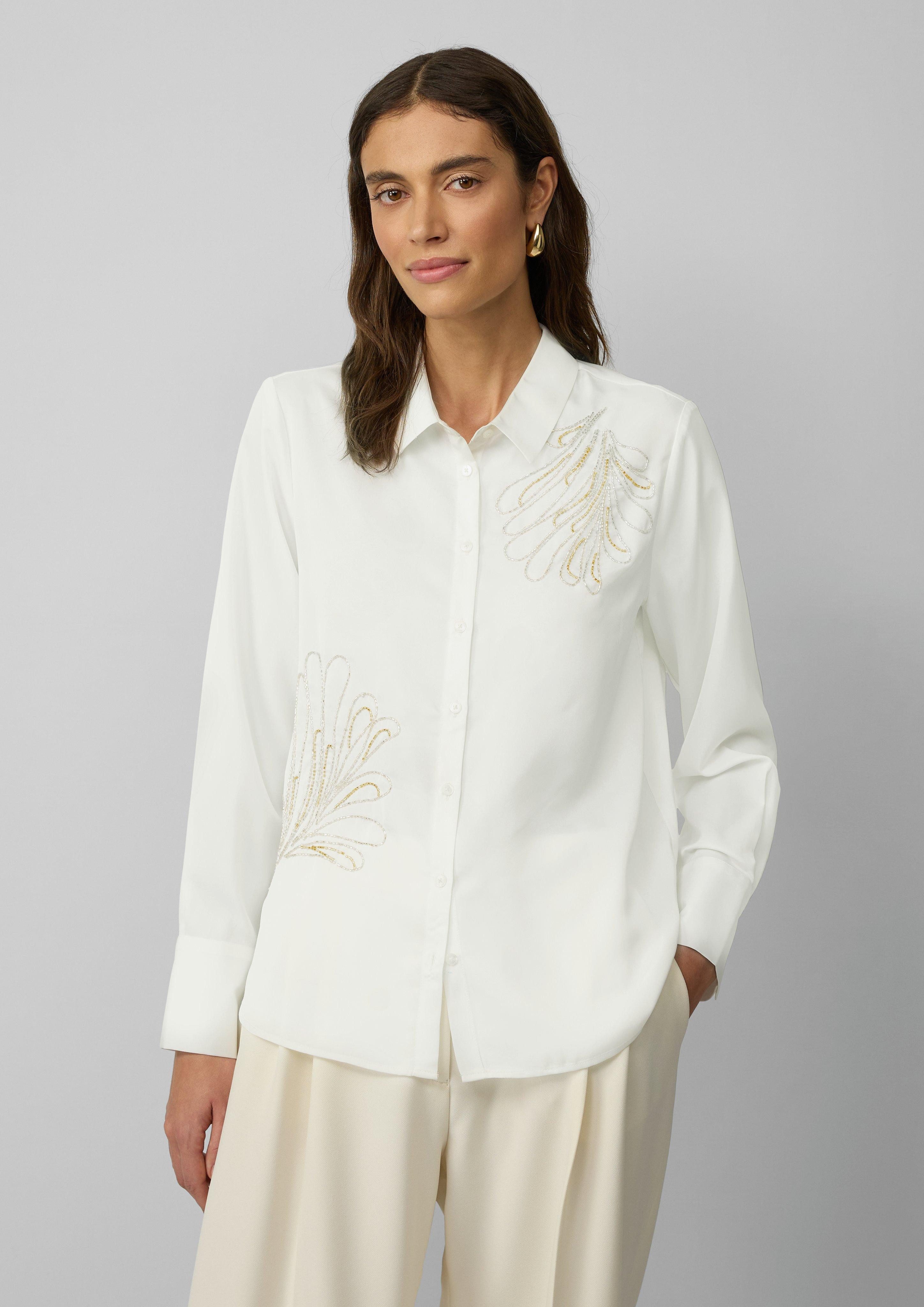 s.Oliver BLACK LABEL Langarmbluse Fließende Hemdbluse günstig online kaufen