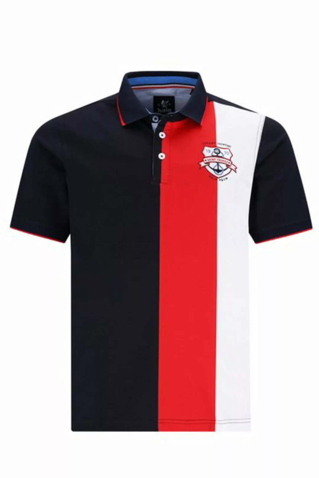 Hajo Poloshirt H Polopique Stay FreshYachting Flächenteiler marine günstig online kaufen