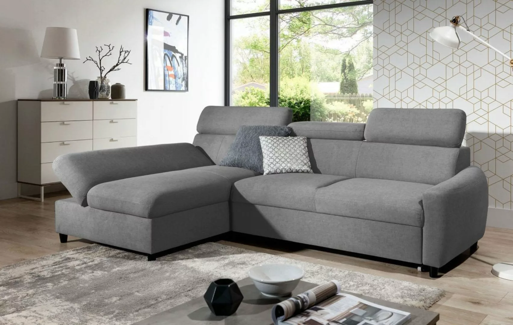 Luxusbetten24 Schlafsofa Designer Sofa Noura Mini, mit Schlaf- und Klappfun günstig online kaufen