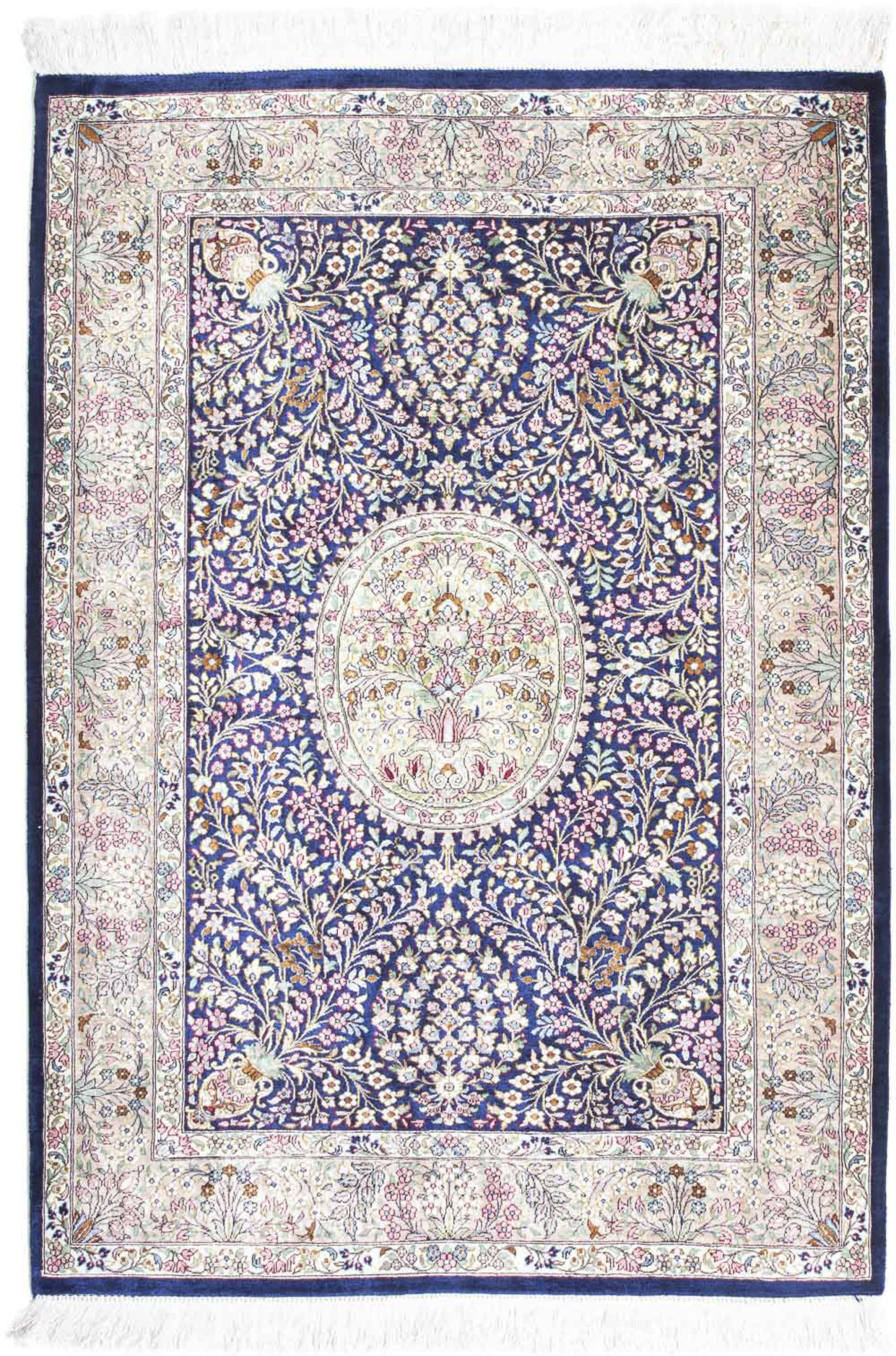 morgenland Orientteppich »Perser - Ghom - 119 x 82 cm - dunkelblau«, rechte günstig online kaufen