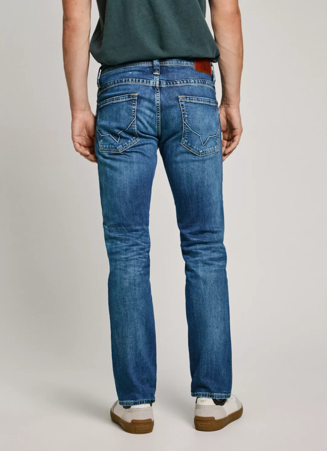 Pepe Jeans Herren Jeans Cash - Regular Fit - Blau - Streaky Stretch Medium günstig online kaufen