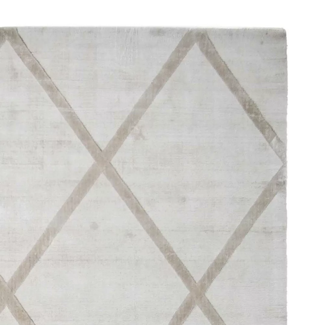 Kurzflorteppich in Creme Weiß Taupe geometrischen Mustern günstig online kaufen