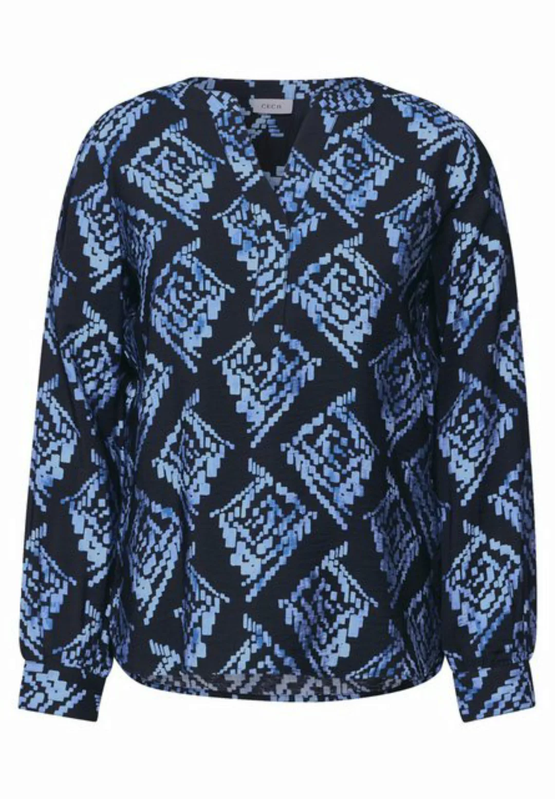 Cecil Klassische Bluse TOS Printed Splitneck Blouse günstig online kaufen