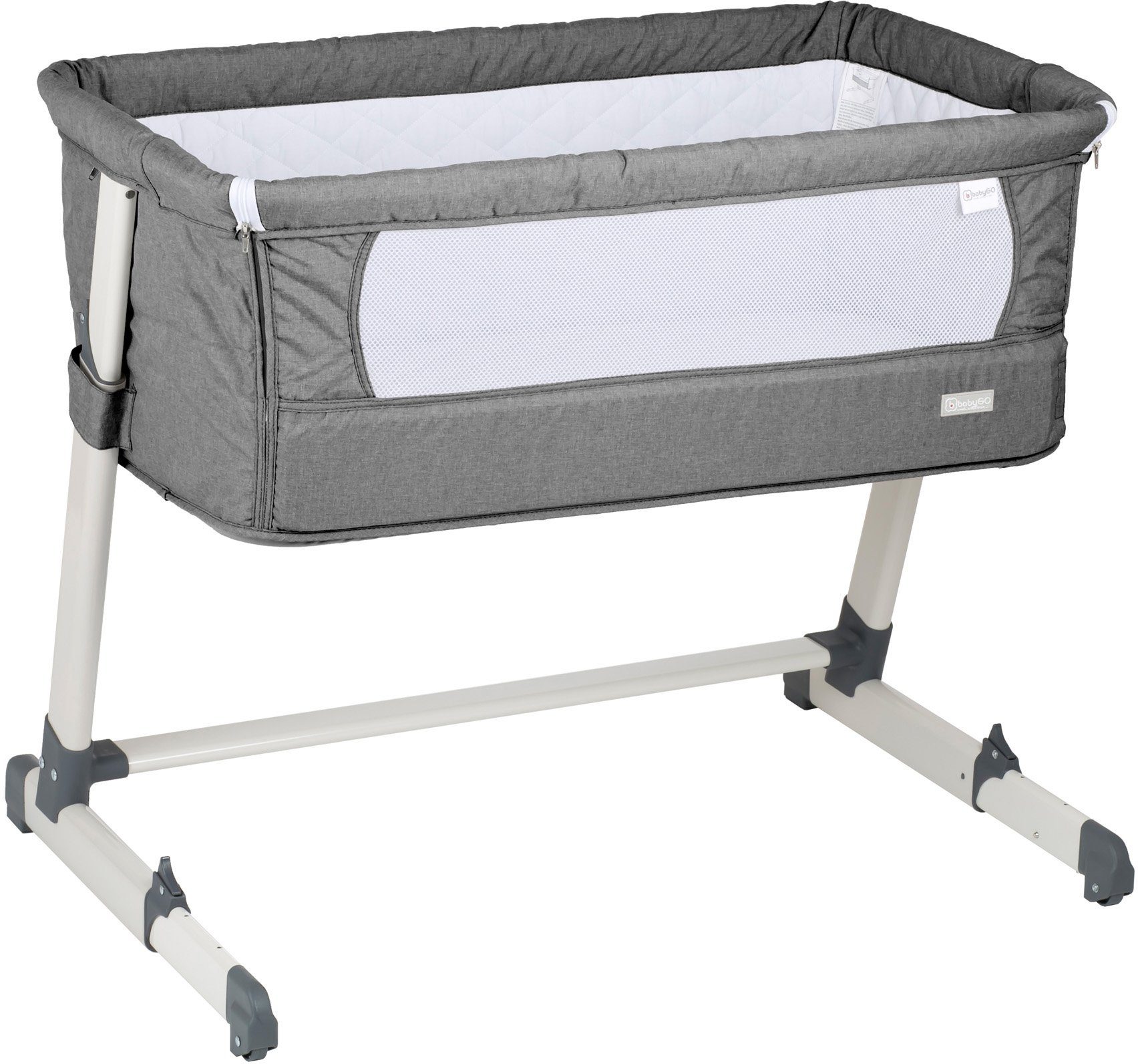 BabyGo Beistellbett Together, grey, faltbar günstig online kaufen