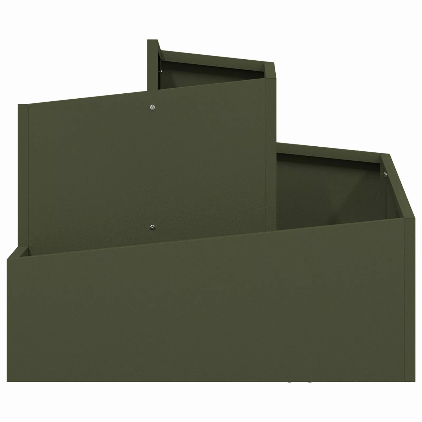 vidaXL Blumentopf Metallpflanzgefäß Olivgrün Metall Mittel günstig online kaufen