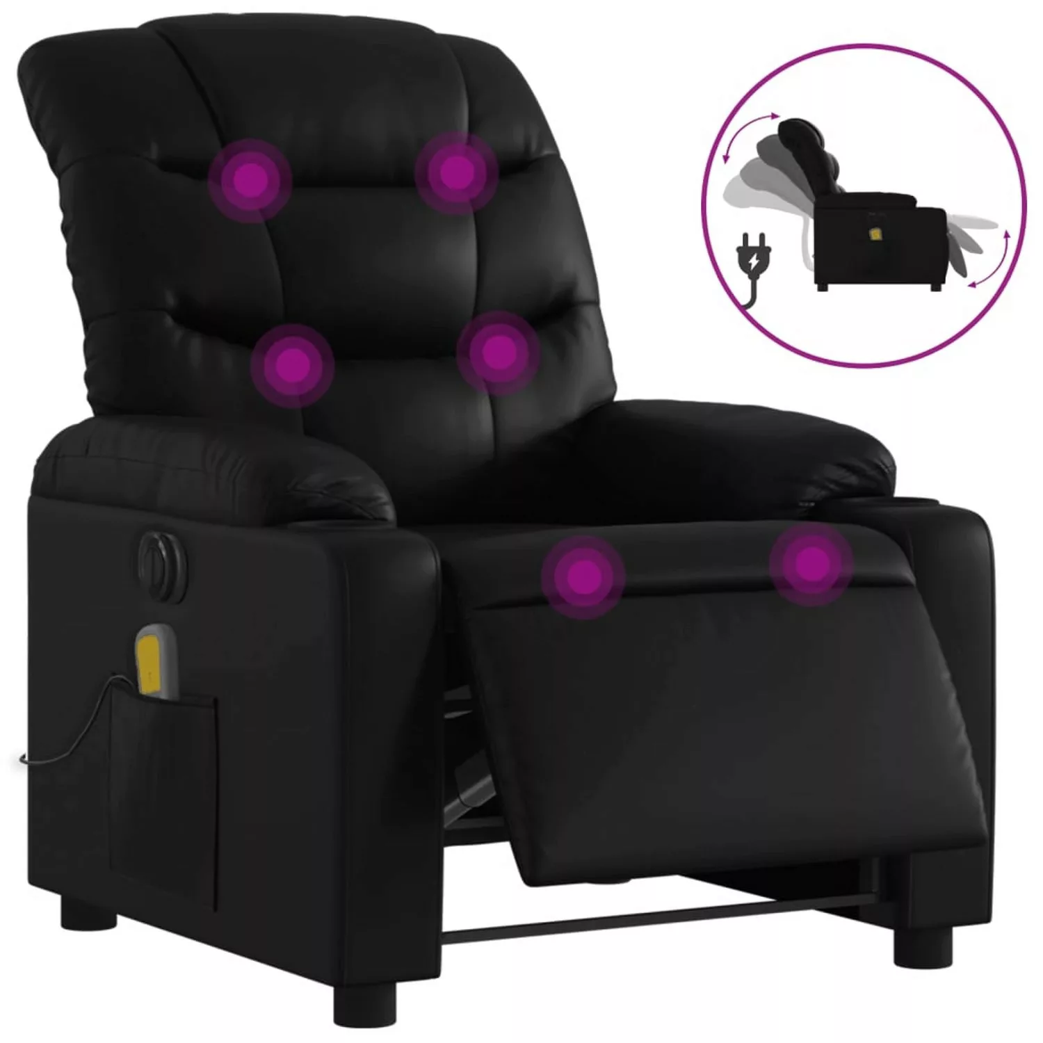 vidaXL Massagesessel Elektrisch Schwarz Kunstleder Modell 11 günstig online kaufen