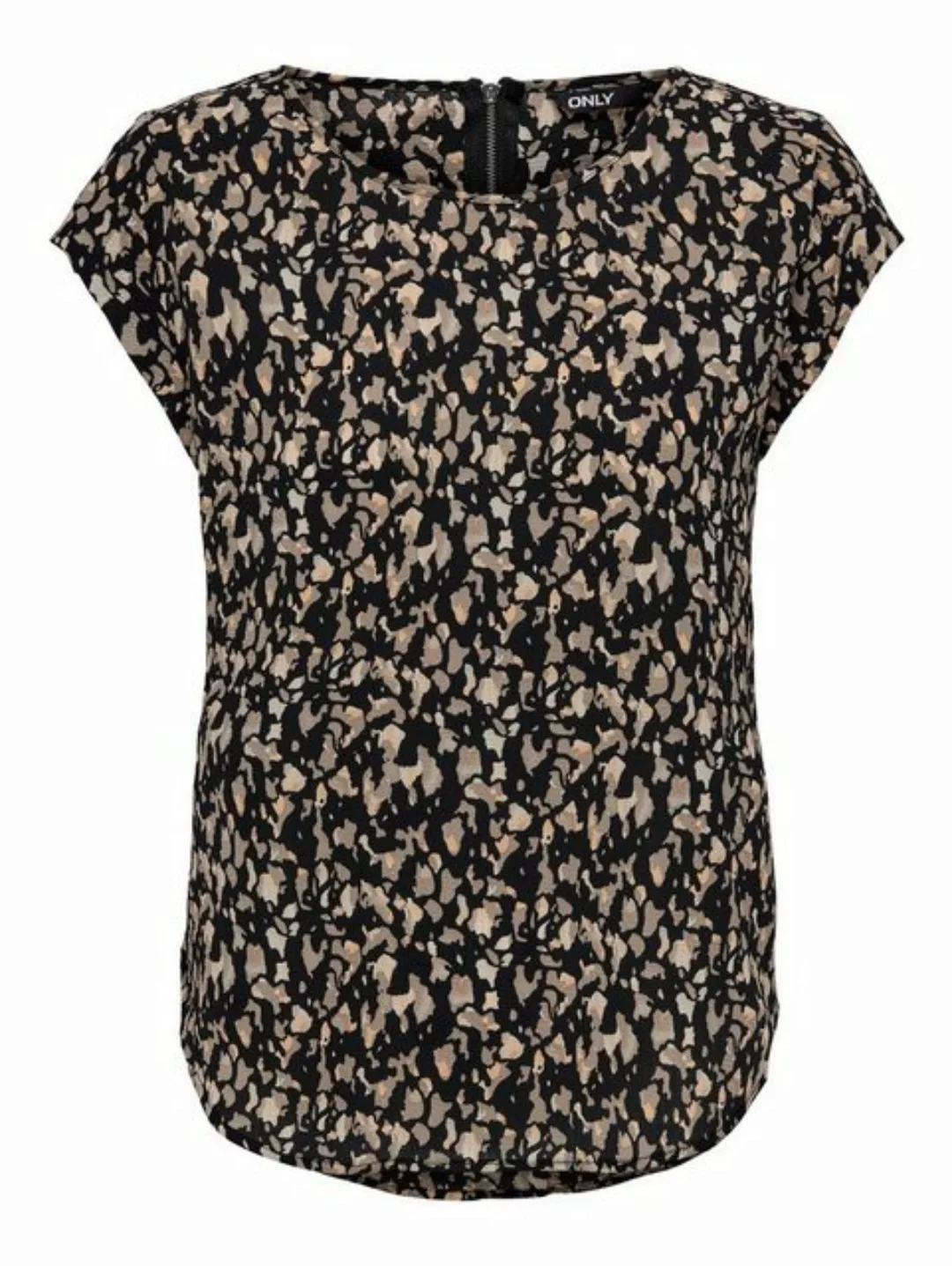 ONLY Blusenshirt Print Kurzarm Bluse ONLVIC (1-tlg) 4234 in Schwarz-3 günstig online kaufen