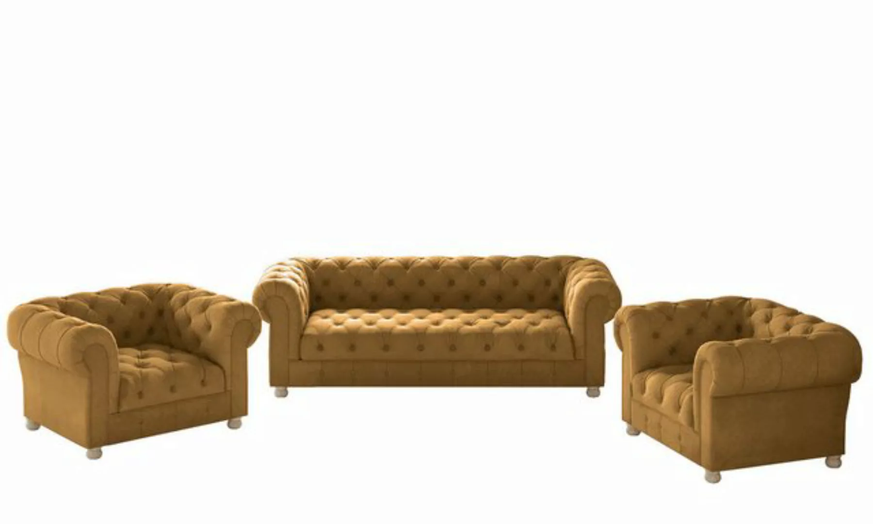 Kaiser Möbel Chesterfield-Sofa 3+1+1 Sofagarnitur, elegant, klassisch, in e günstig online kaufen