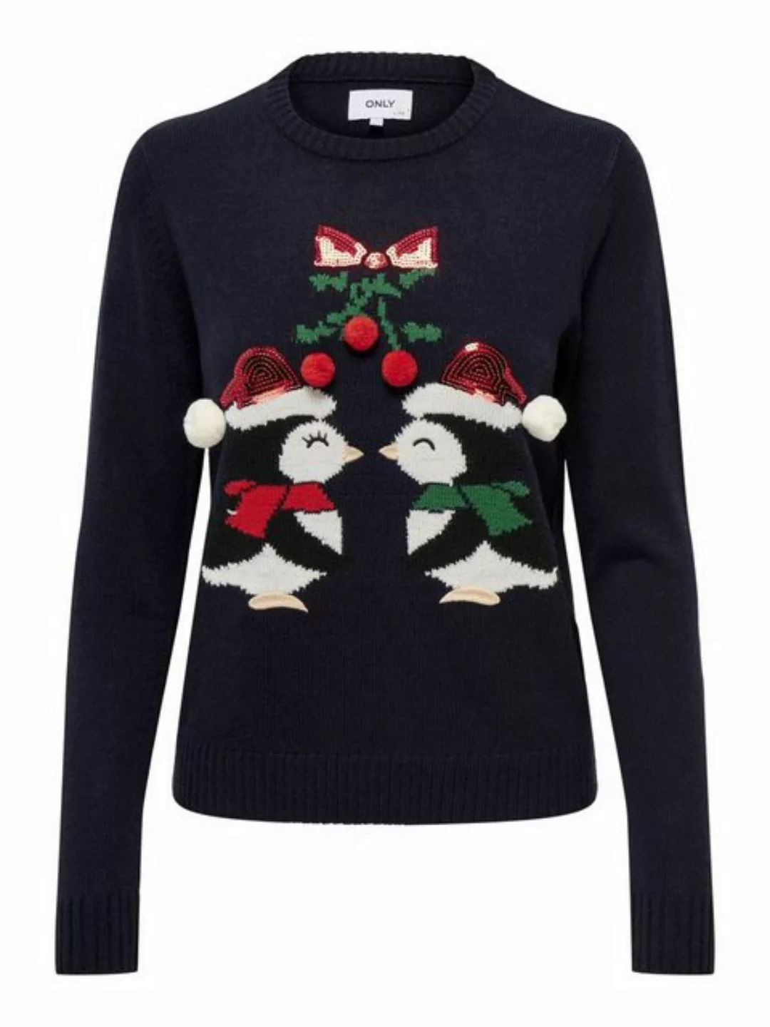 ONLY Strickpullover Xmas Kiss (1-tlg) Pailletten günstig online kaufen