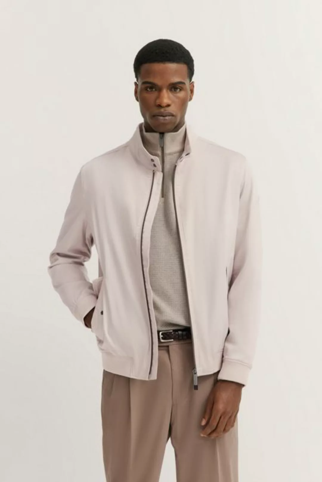 bugatti Blouson mit Stehkragen & Strickdetails günstig online kaufen