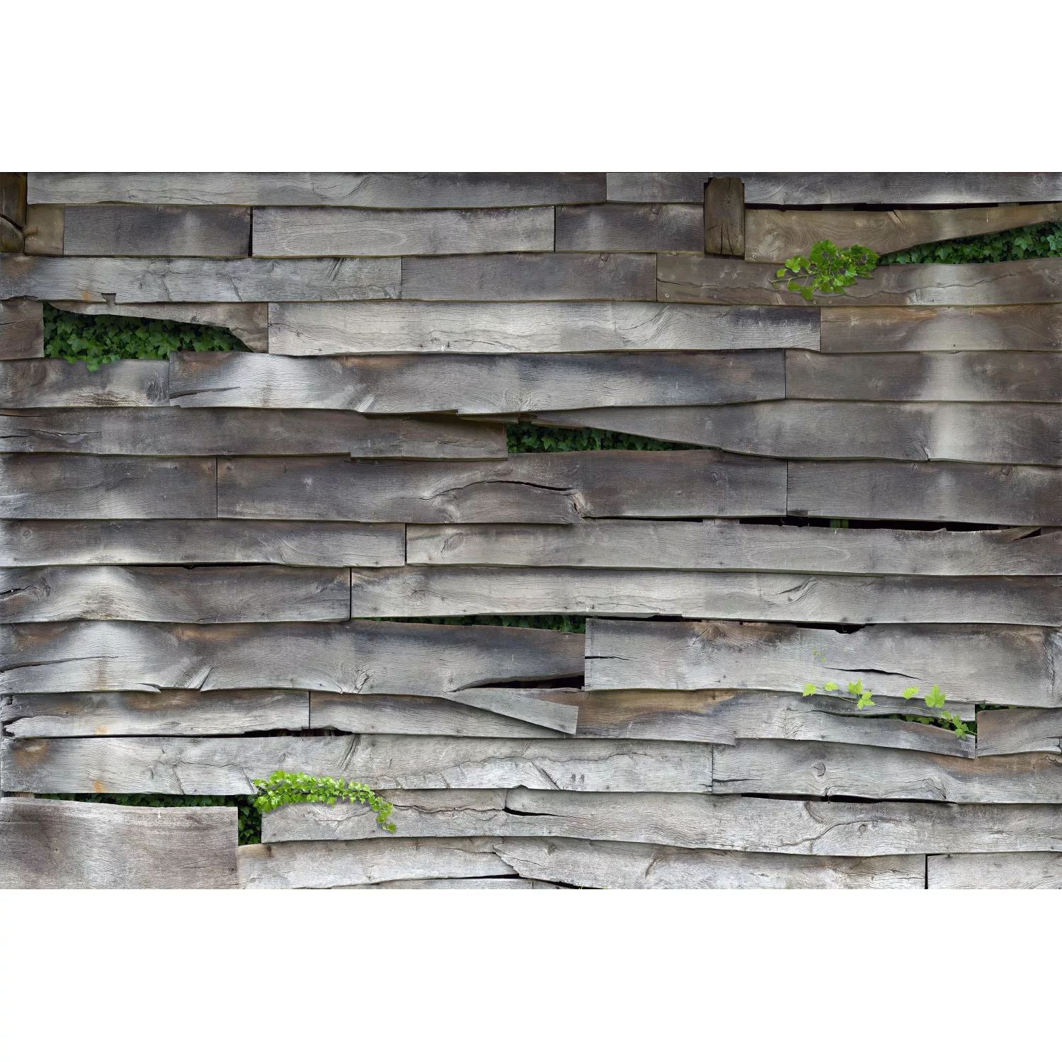 Erismann Fototapete Vlies Timber Grau 400 cm x 270 cm günstig online kaufen