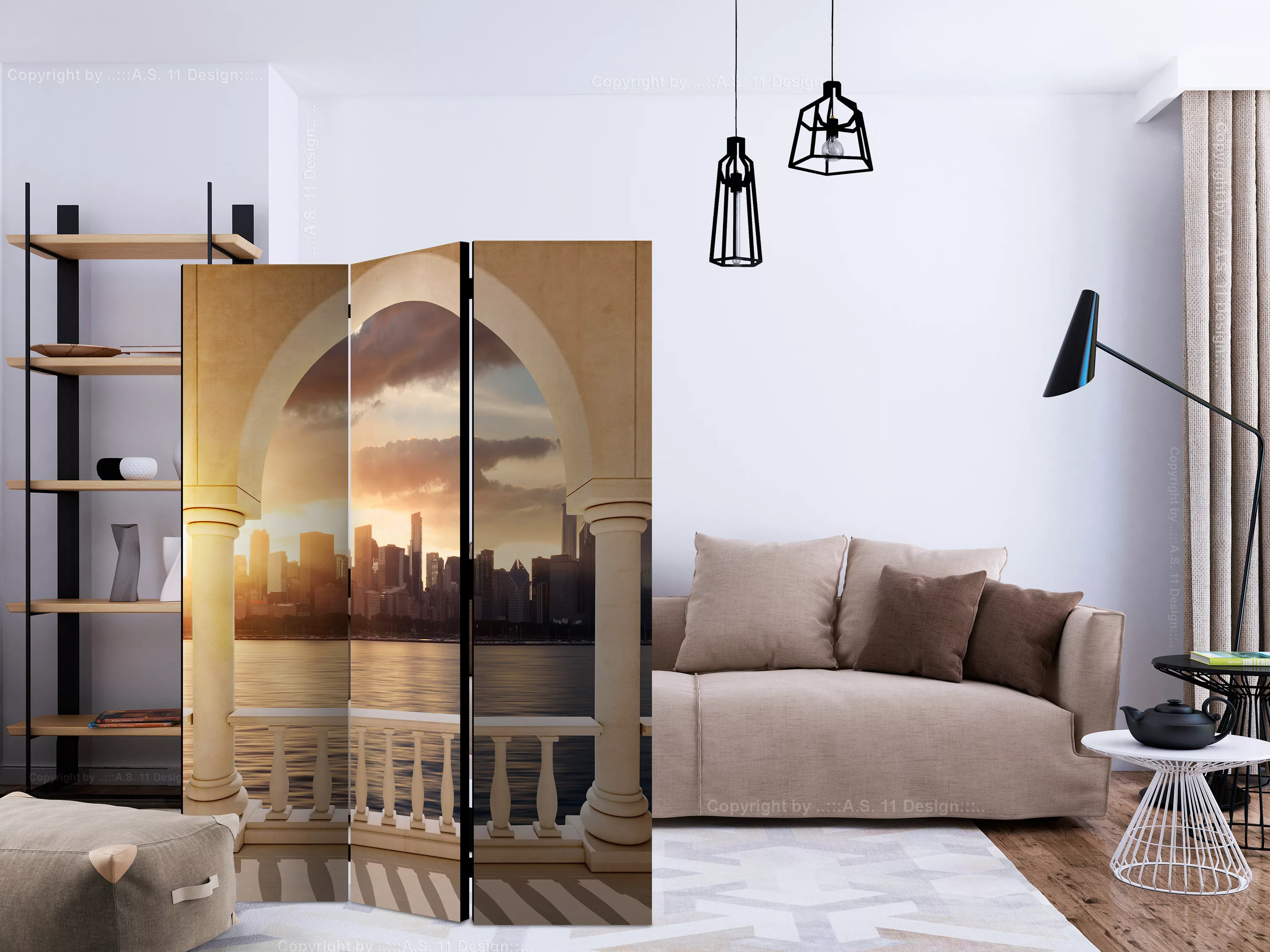 3-teiliges Paravent - Dream About New York [room Dividers] günstig online kaufen