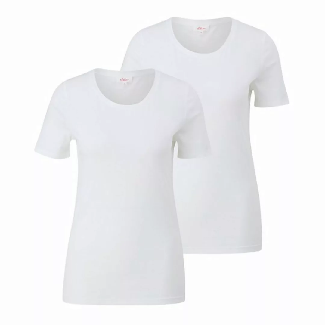 s.Oliver T-Shirt Basic aus softer Single-Jersey Qualität, Slim Fit, 2 Stück günstig online kaufen