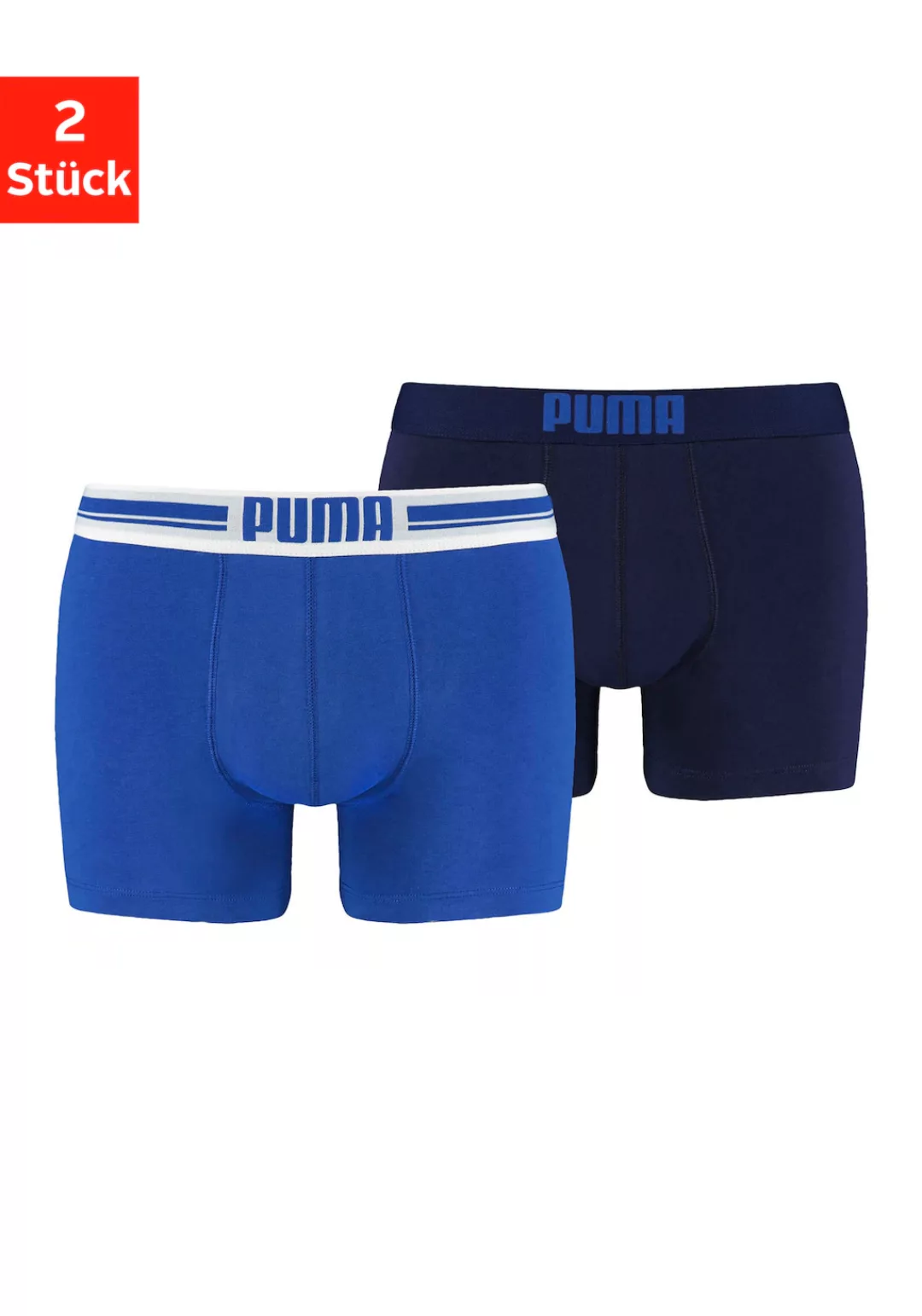 PUMA Boxer "Placed Logo", (Packung, 2er-Set), mit dehnbarem Komfortbund günstig online kaufen