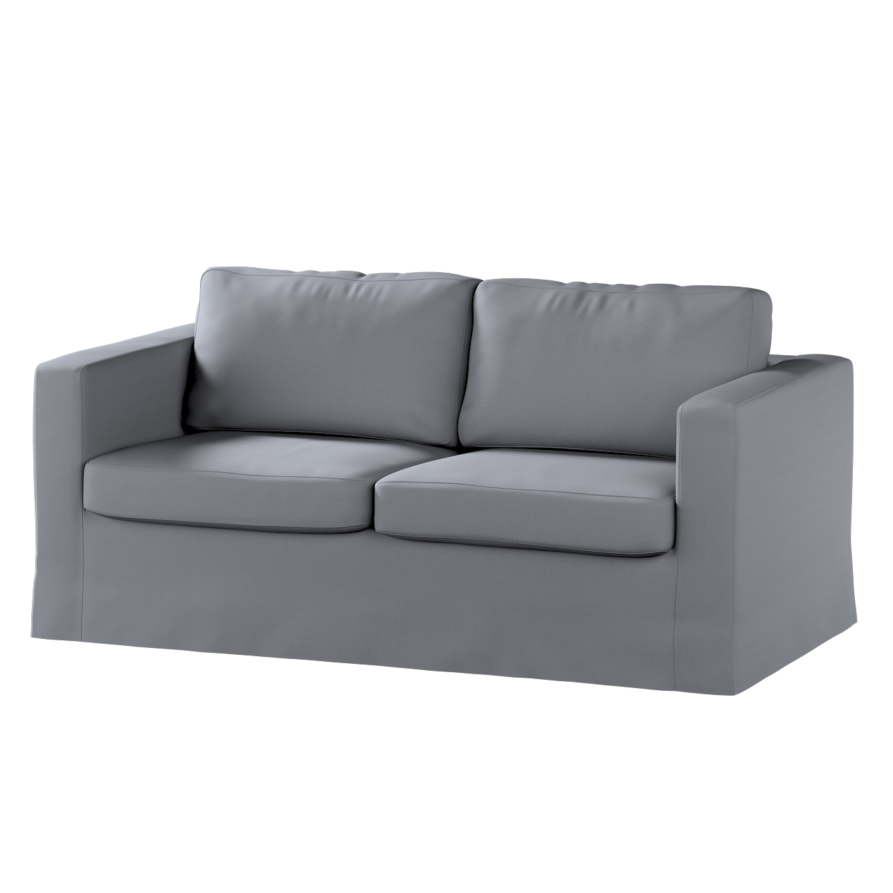 Bezug für Karlstad 2-Sitzer Sofa nicht ausklappbar, lang, silbergrau, Sofah günstig online kaufen