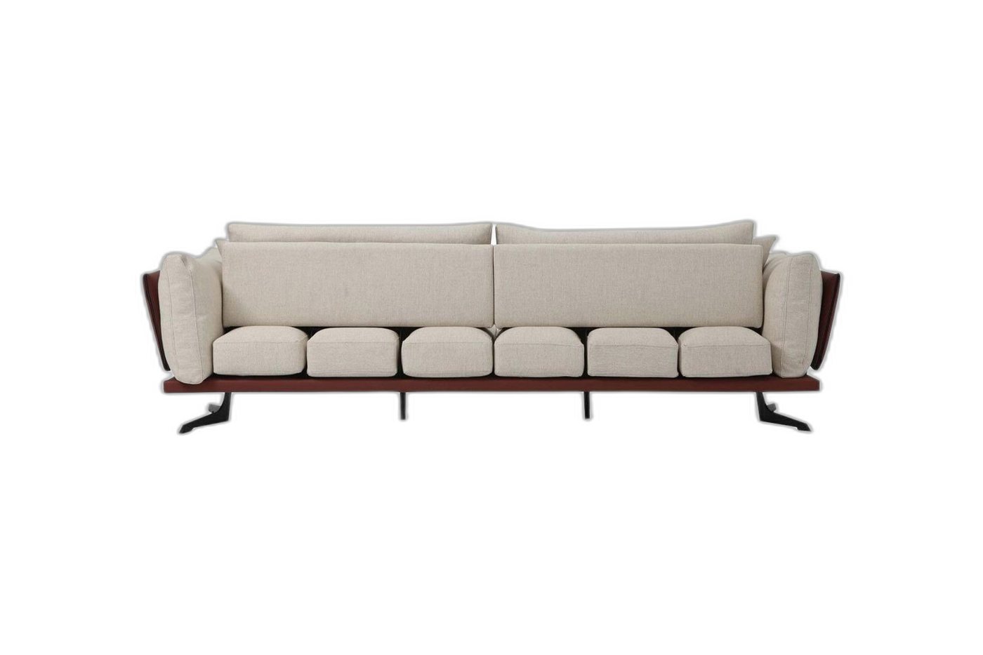 Xlmoebel 3-Sitzer Dreiersofa Stoff Beige Modernes Design Wohnzimmer Luxus, günstig online kaufen