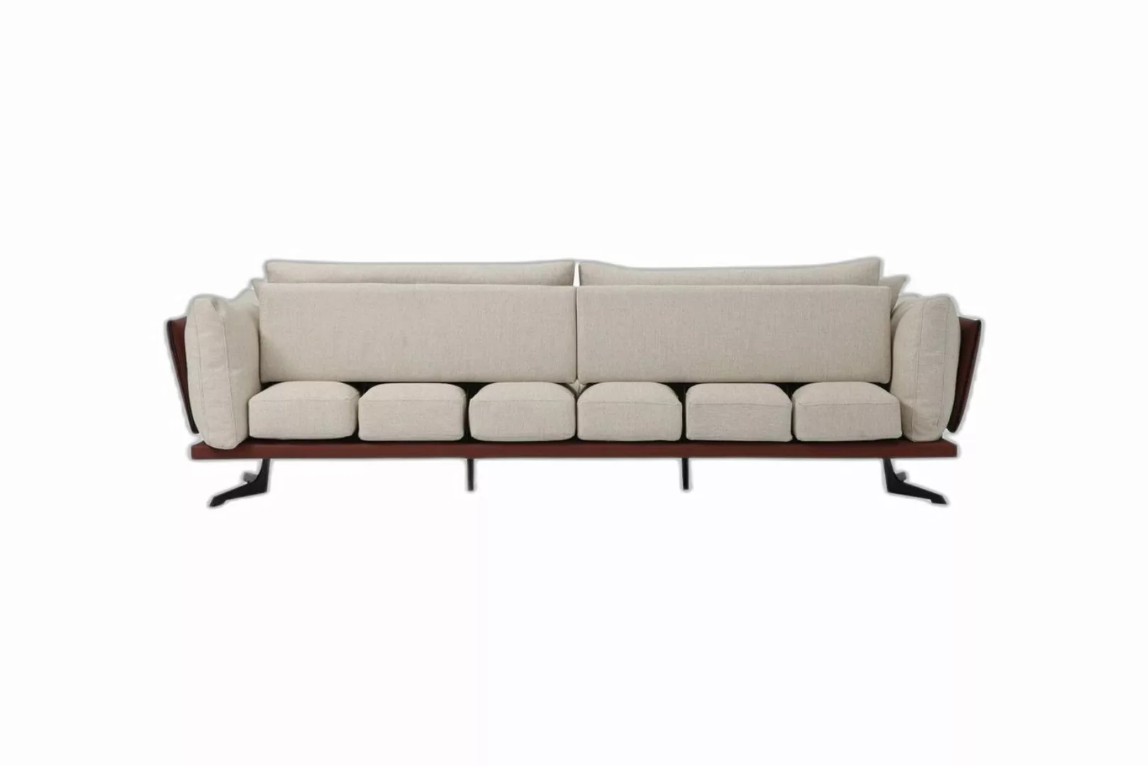 Xlmoebel 3-Sitzer Dreiersofa Stoff Beige Modernes Design Wohnzimmer Luxus, günstig online kaufen