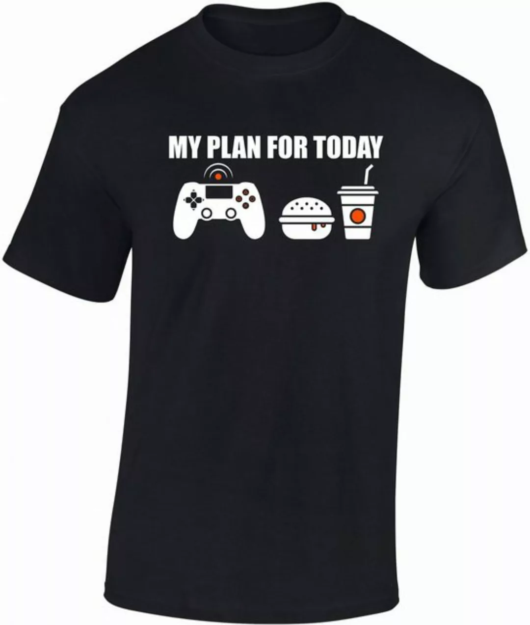 Baddery Print-Shirt Gamer T-Shirt, "My plan for today : Gaming", hochwertig günstig online kaufen