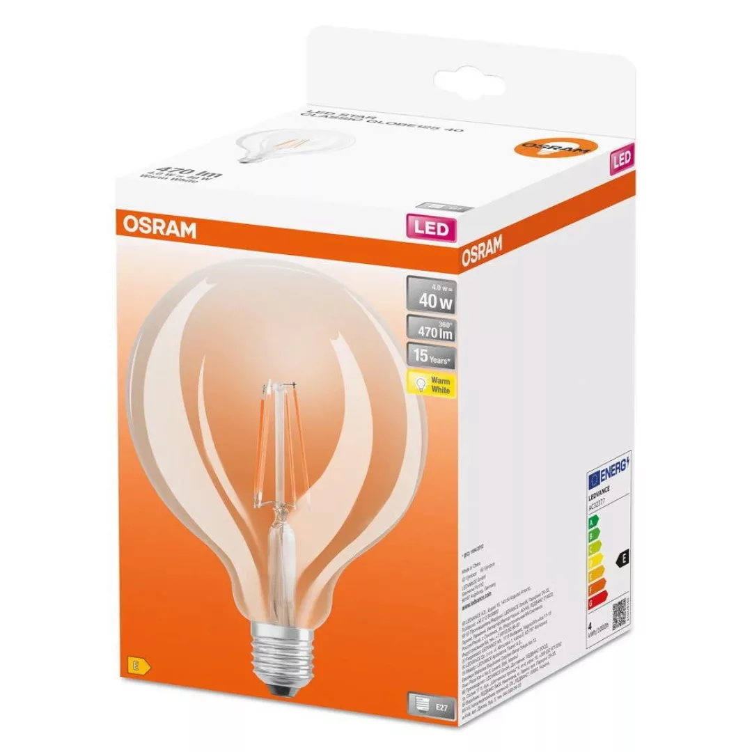 Osram LED-Leuchtmittel E27 Globeform 4 W Warmweiß 470 lm 16,8 x 12,4 cm (H günstig online kaufen