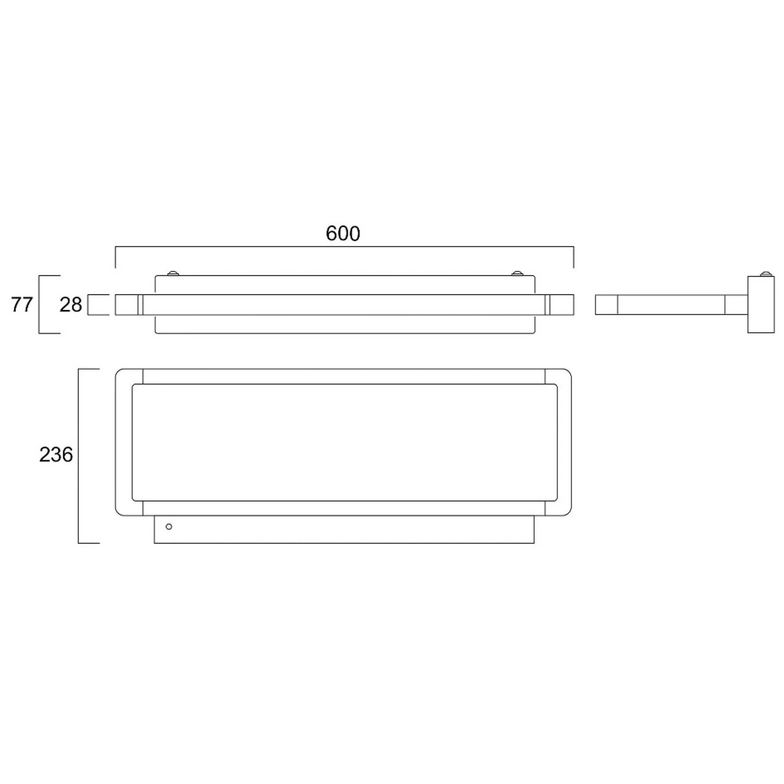 Sylvania LED-Wandleuchte Areum, 60 x 24 cm, weiß, 840 günstig online kaufen