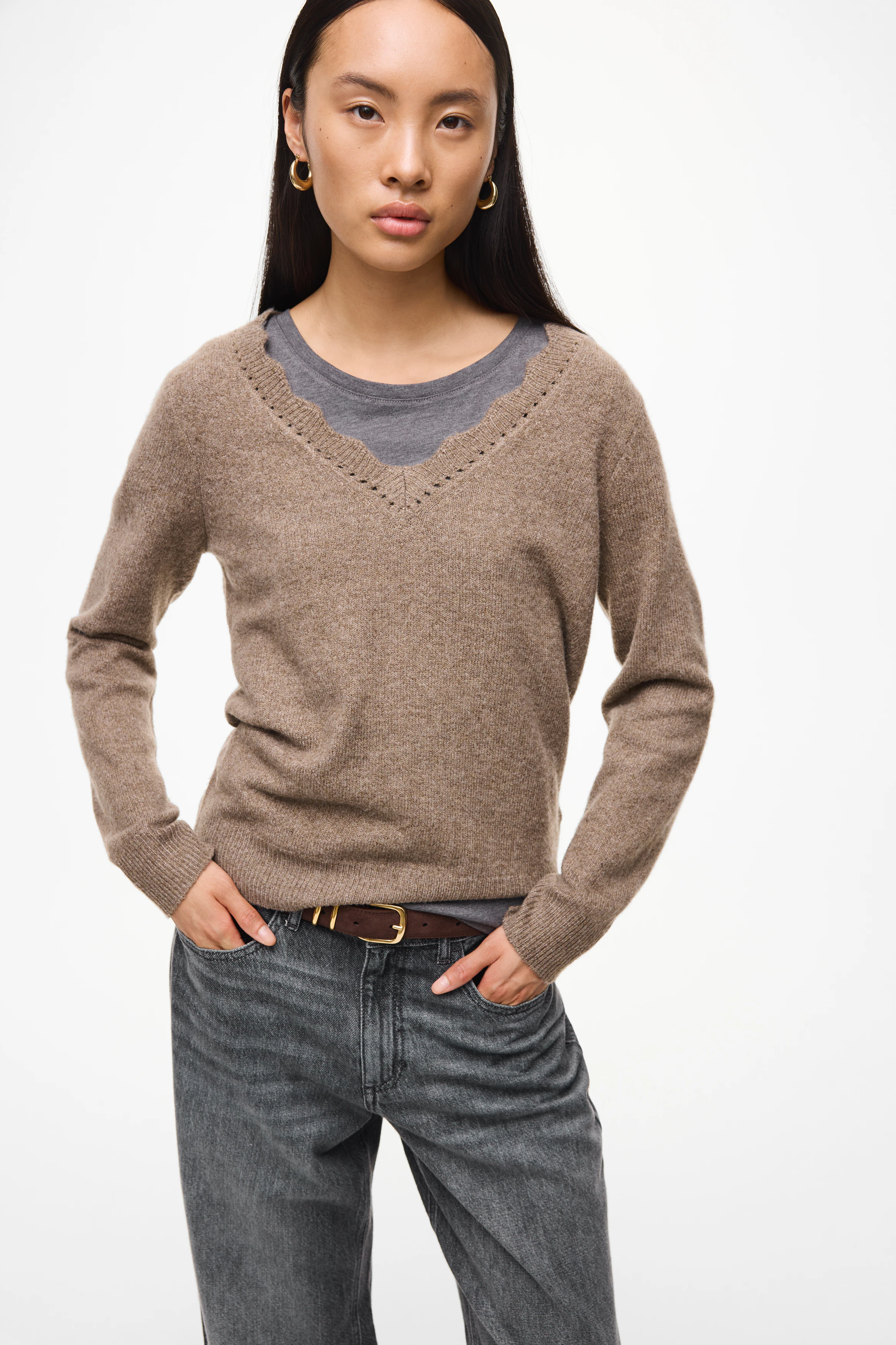 Vila V-Ausschnitt-Pullover "VINIKOLINA V-NECK L/S KNIT TOP - NOOS" günstig online kaufen