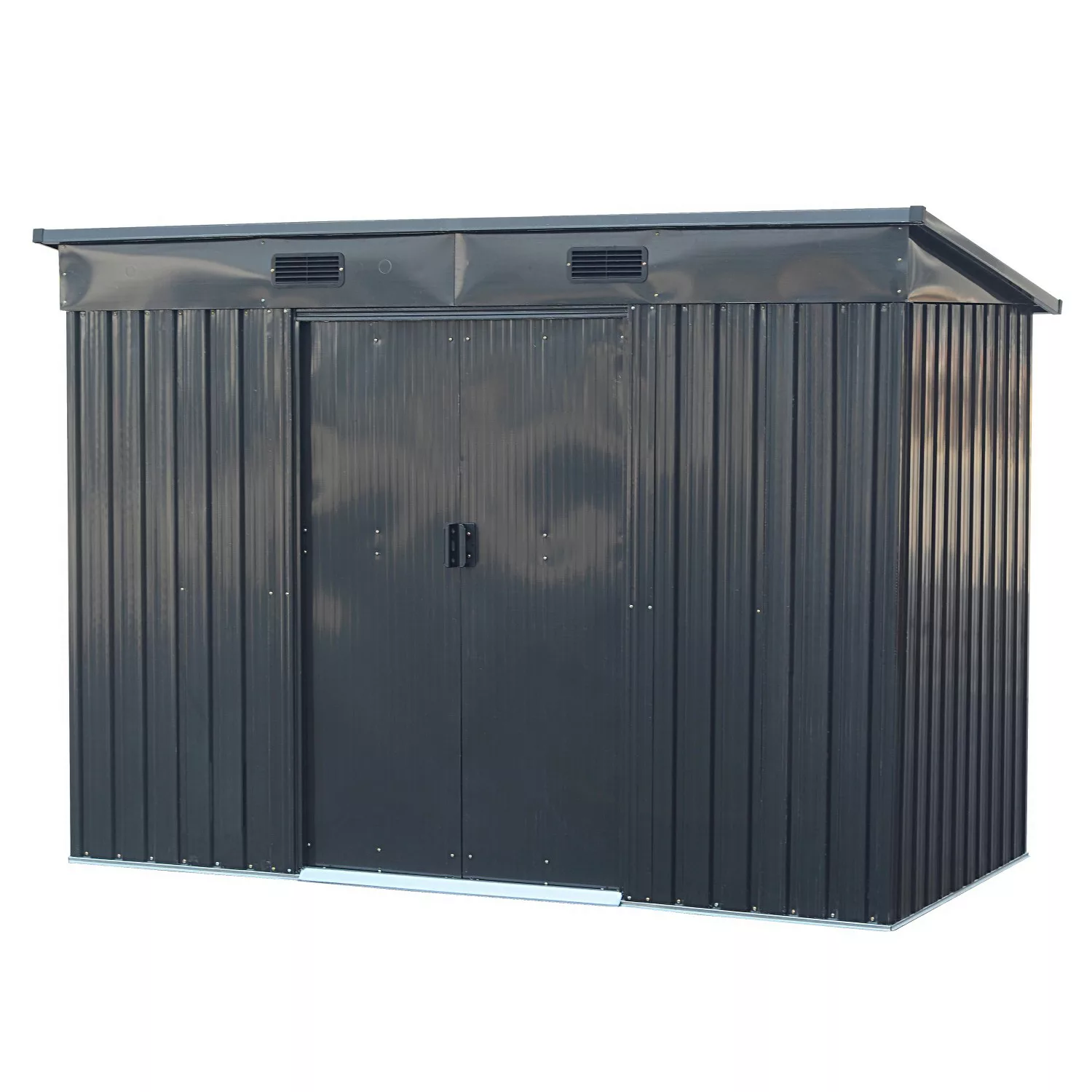 Tepro Metallgerätehaus Multi Shed Large 261 cm x 132 cm x 181 cm Anthrazit günstig online kaufen