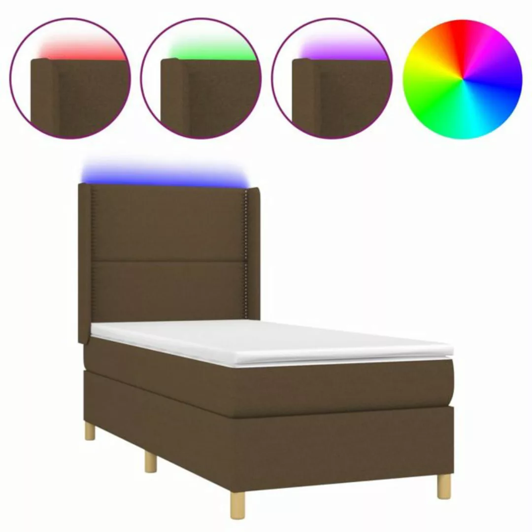 vidaXL Boxspringbett Bett Boxspringbett mit Matratze und LED Stoff (100x 20 günstig online kaufen