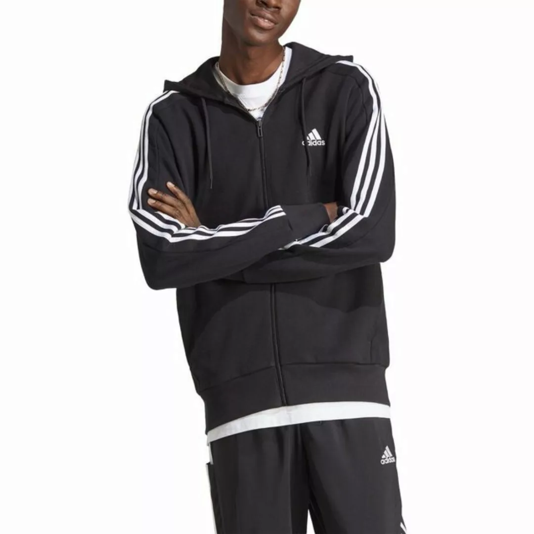 adidas Sportswear Sweatjacke Essentials French Terry 3-Stripes Full-Zip Hoo günstig online kaufen