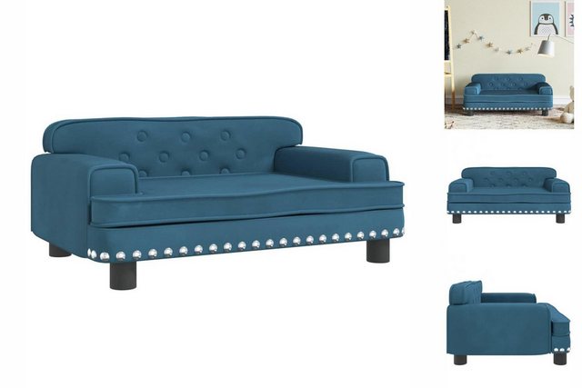 vidaXL Kindersofa Kindersofa Blau 70x45x30 cm Samt Kindercouch Kindermöbel günstig online kaufen