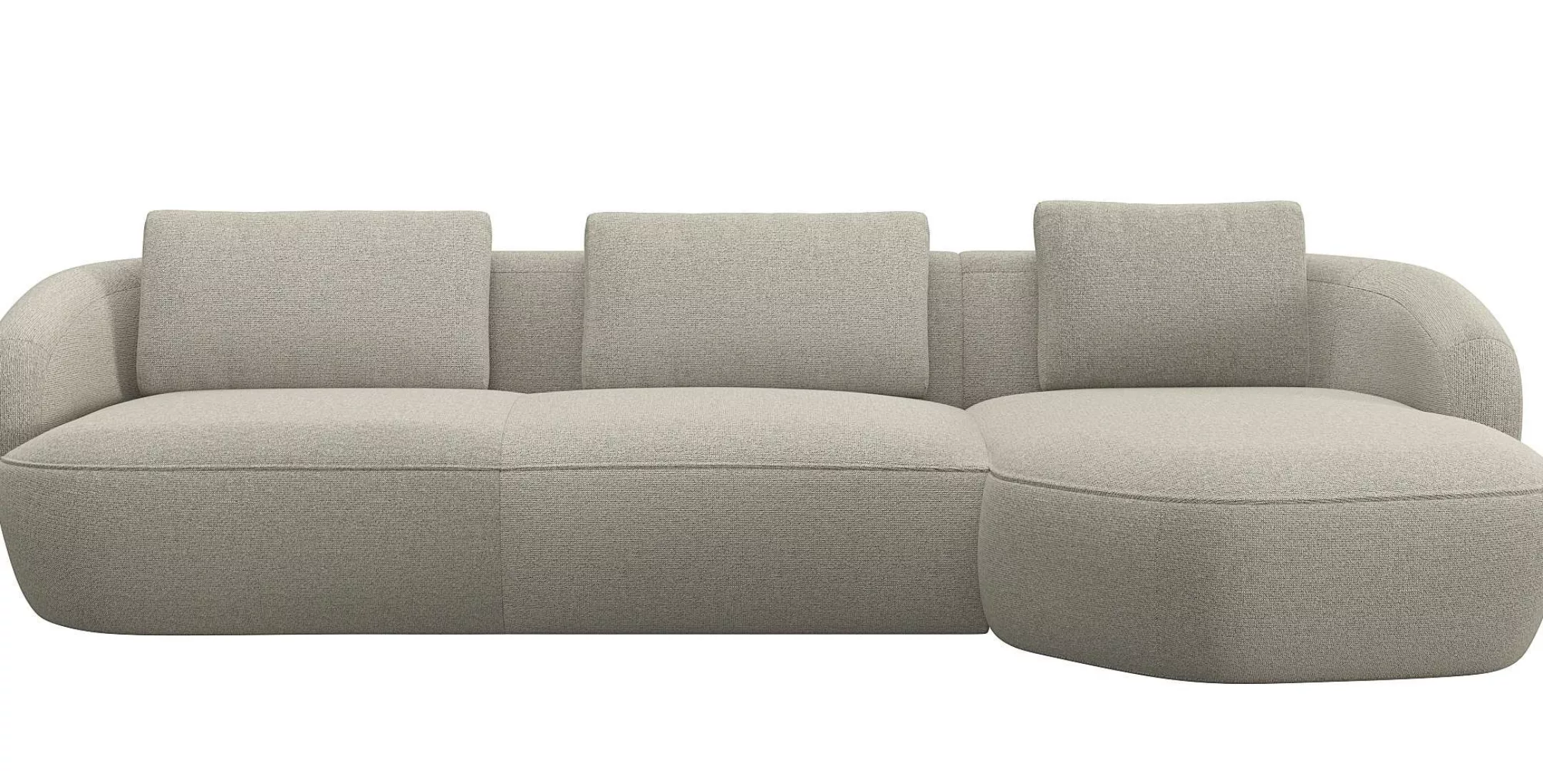 FLEXLUX Wohnlandschaft »Torino, rund, L-Form, Sofa-Ecke mit Recamiere, Long günstig online kaufen