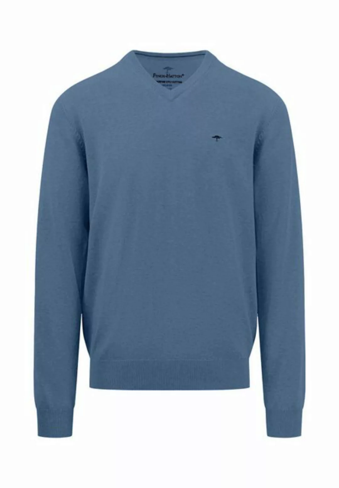 FYNCH-HATTON Strickpullover V-Neck, Superfine cloud blue günstig online kaufen