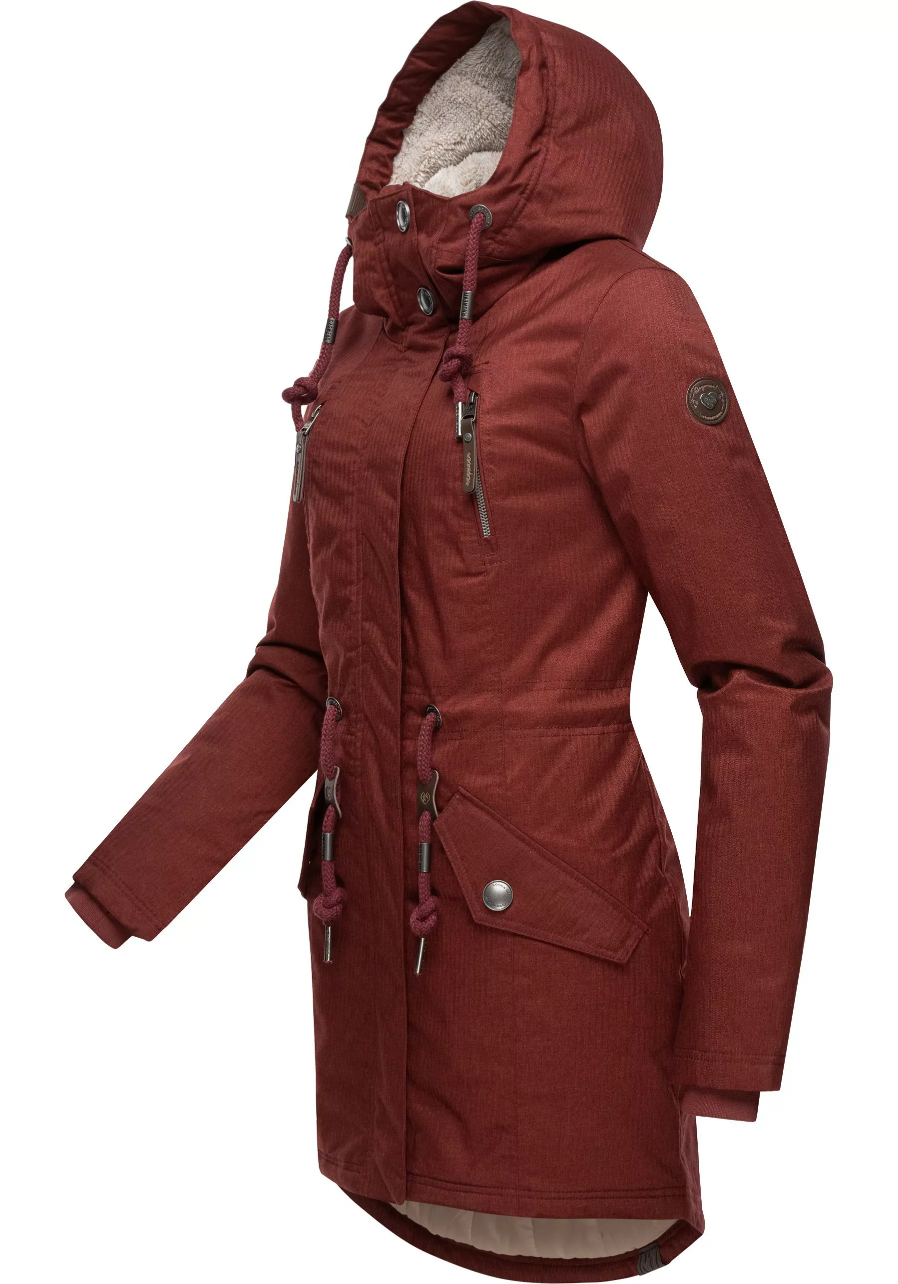 Ragwear Wintermantel "Elsie Melange", Wasserdichter Winterparka mit Kapuze günstig online kaufen