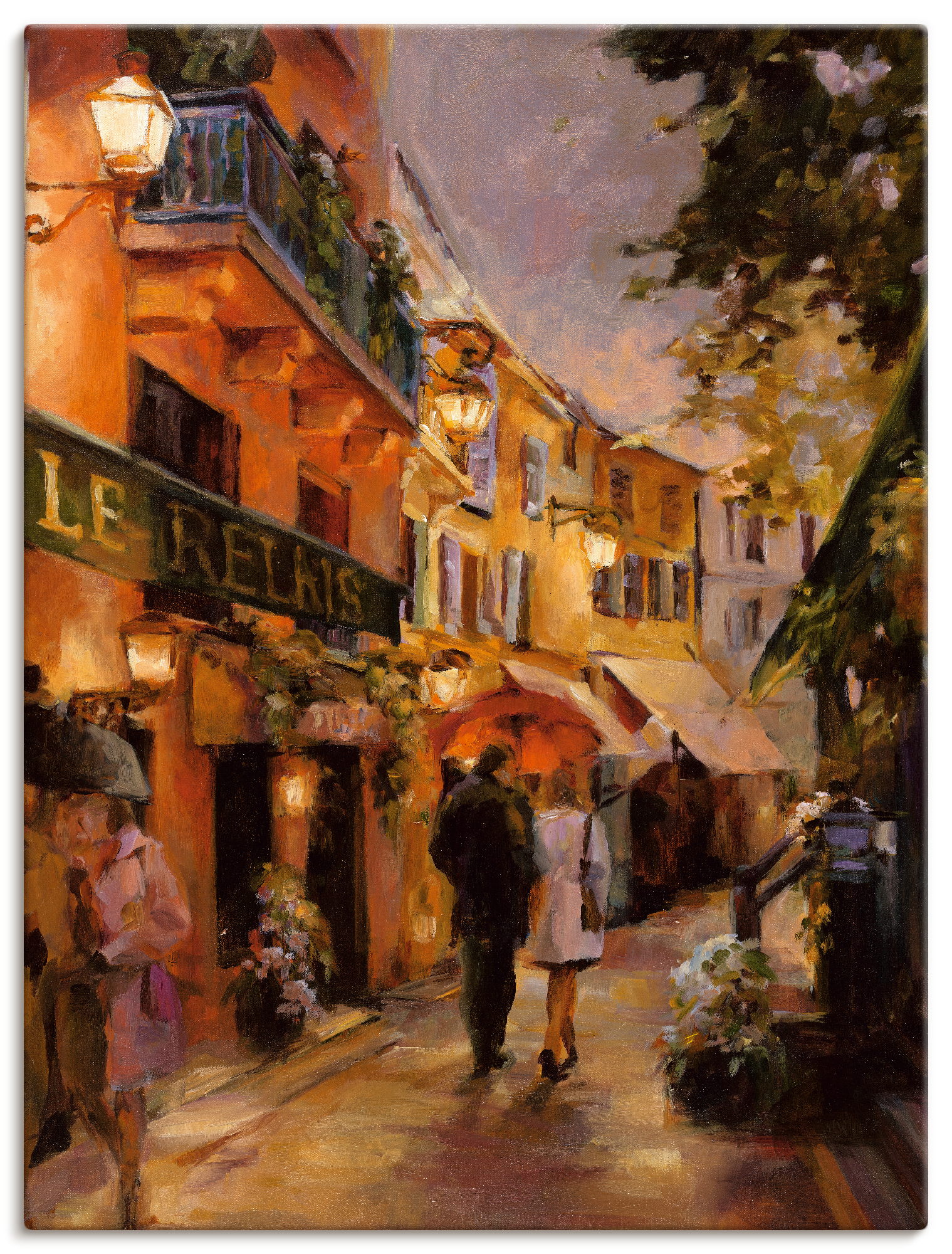 Artland Wandbild "Abend in Paris I", Frankreich, (1 St.), als Leinwandbild, günstig online kaufen