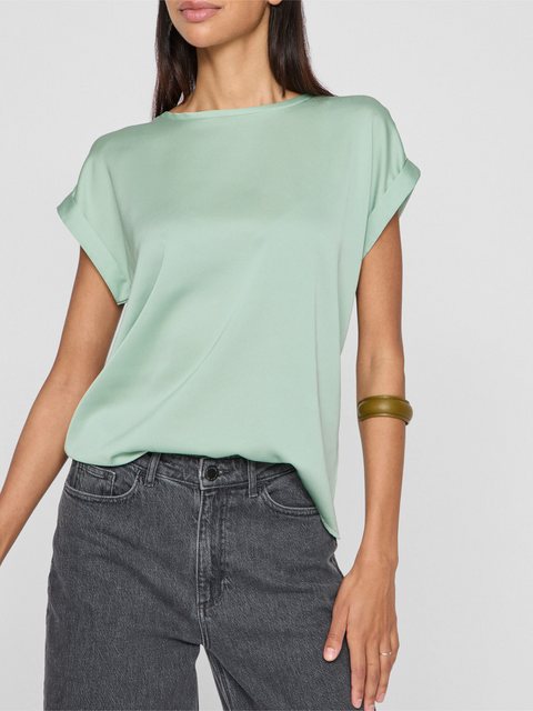 Vila Kurzarmshirt VIELLETTE S/S SATIN TOP - NOOS Satin Optik günstig online kaufen