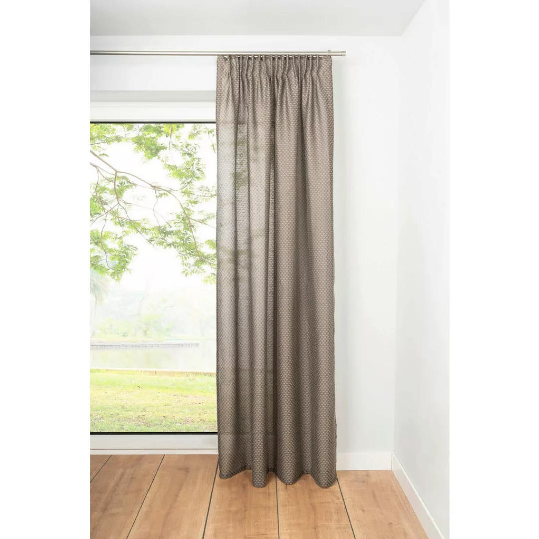 Kombivorhang DOT taupe B/L: ca. 135x245 cm günstig online kaufen