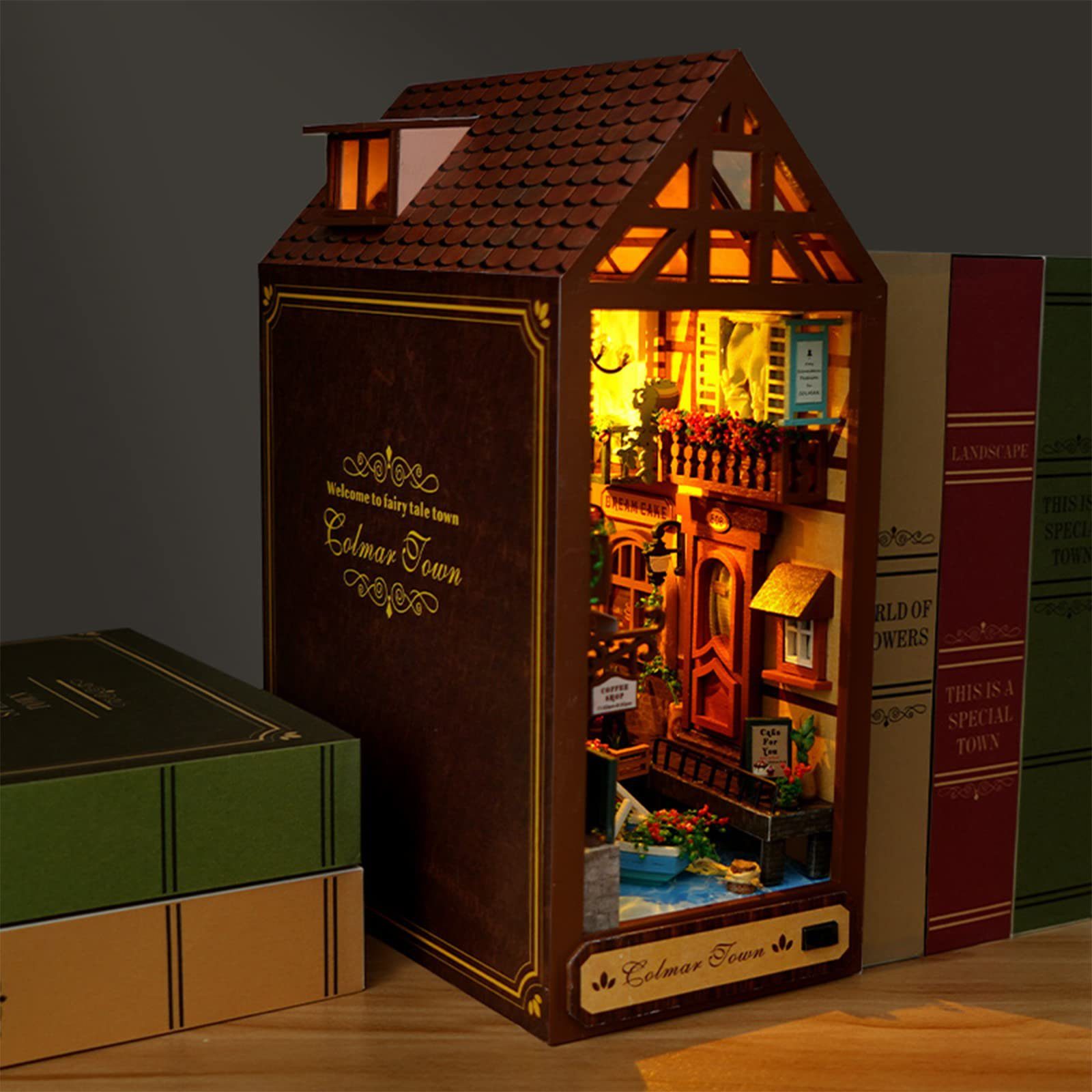 SEEZSSA 3D-Puzzle Holzkunst Bücherregal,DIY Book Nook günstig online kaufen