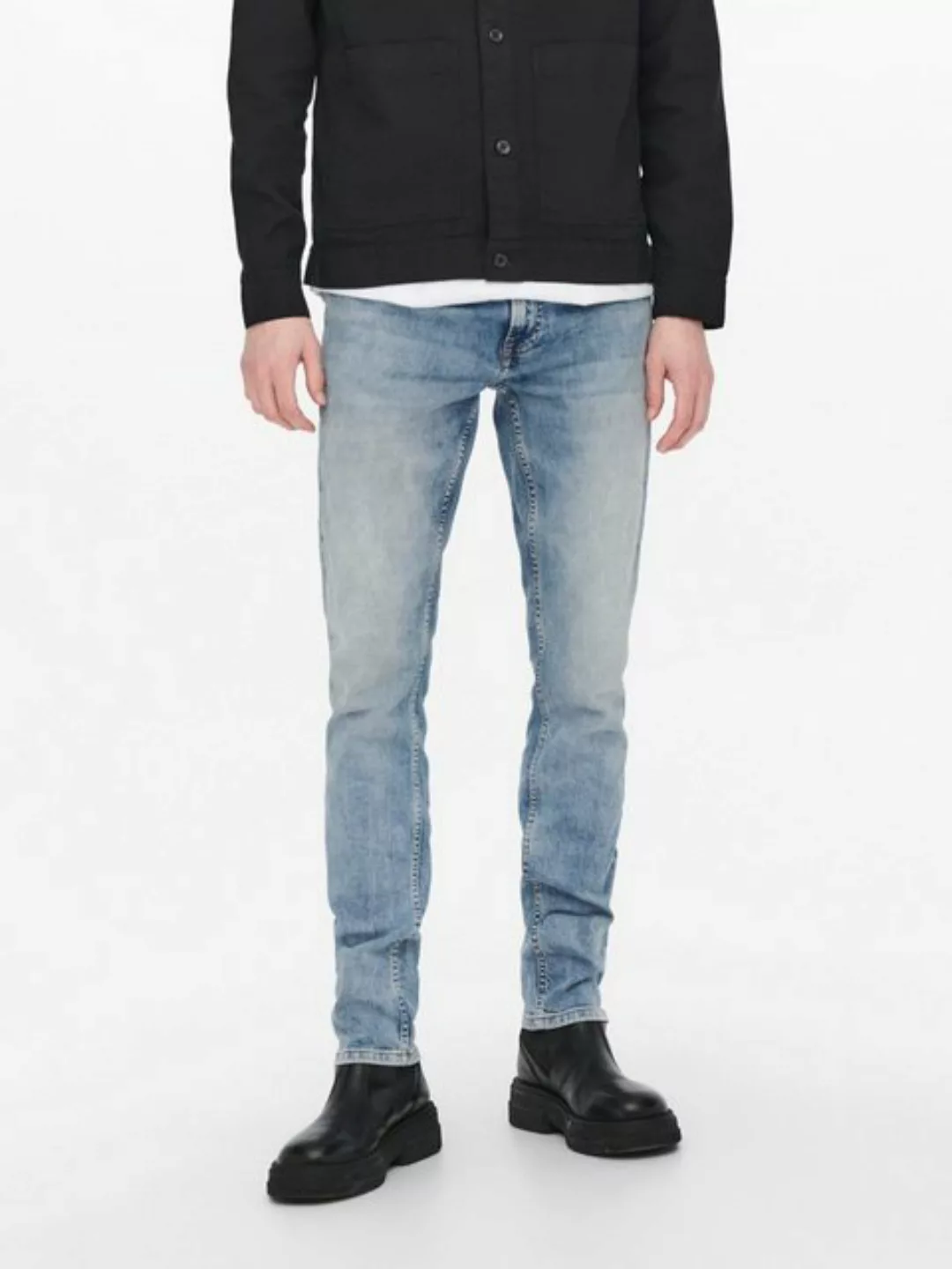 Only & Sons Herren Jeans ONSLOOM FG 1409 - Slim Fit - Blau - Blue Denim günstig online kaufen