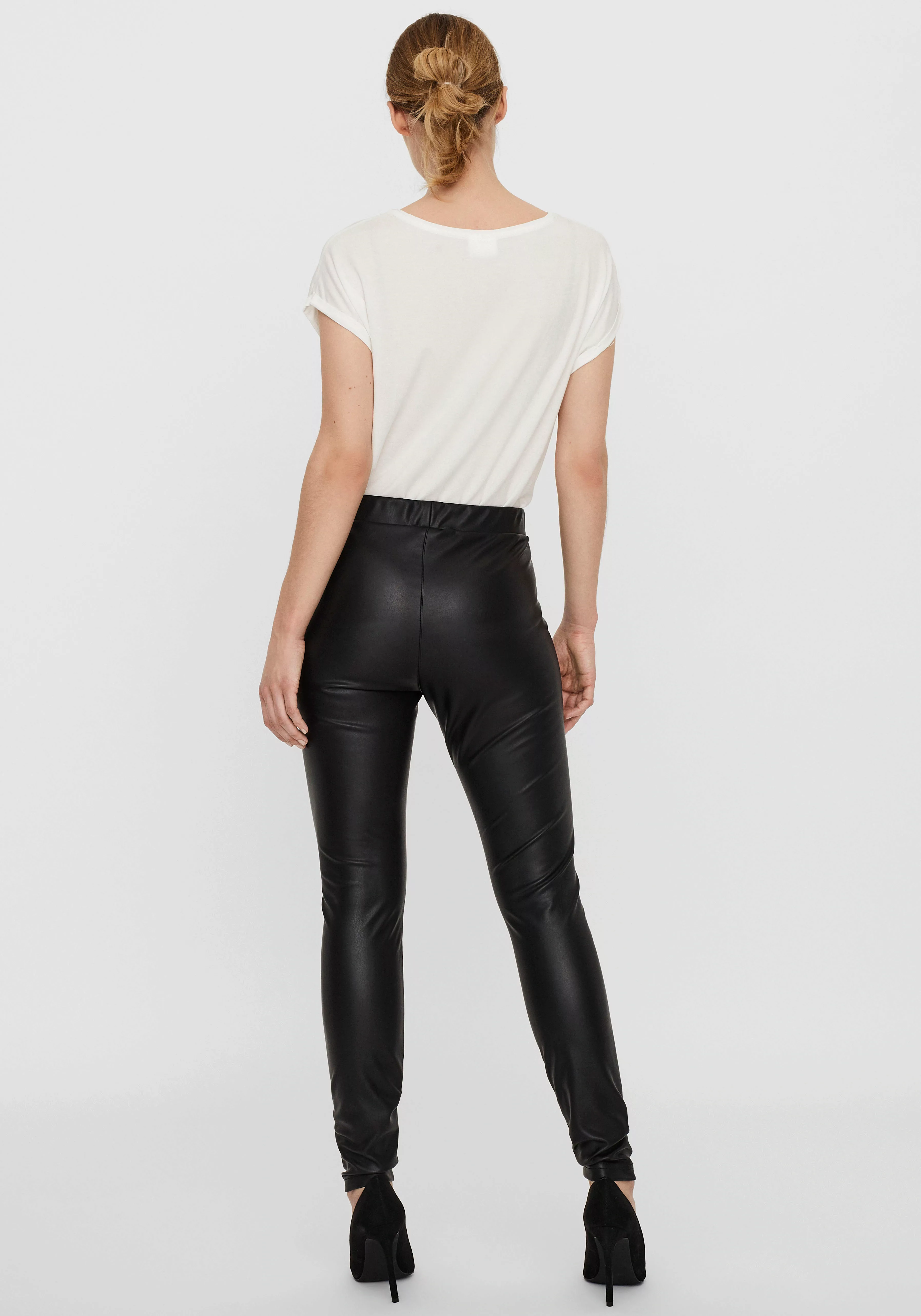 Vero Moda Lederimitathose "VMGANA MR PL LEGGING" günstig online kaufen