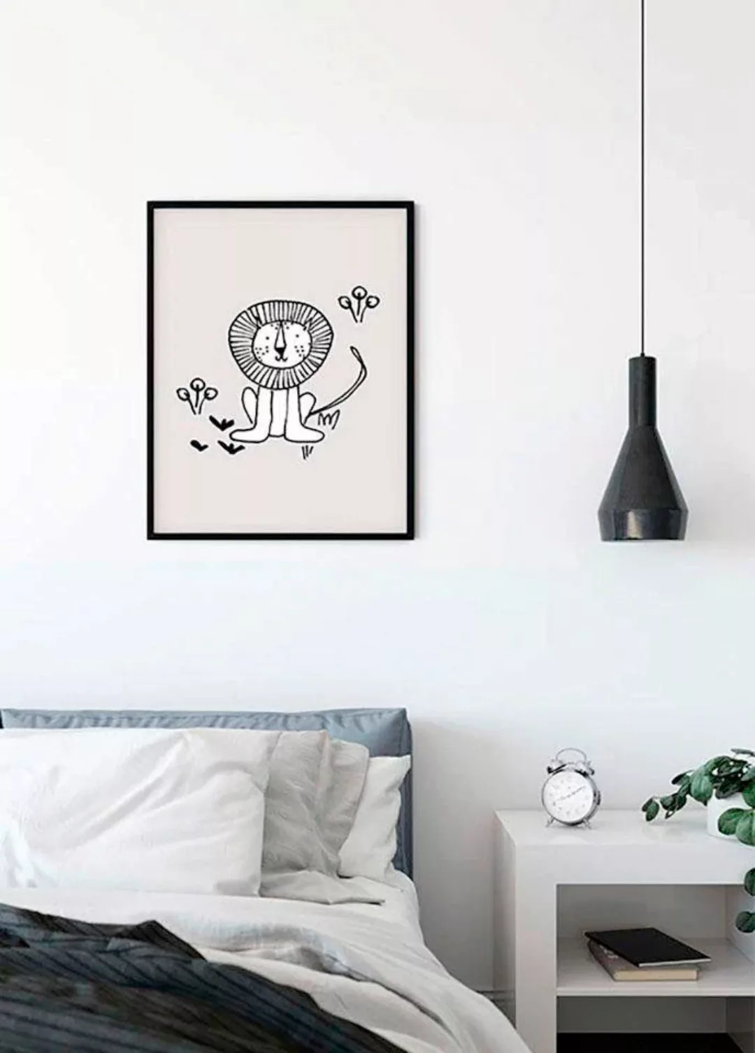 Komar Poster "Scribble Lion", Tiere, (1 St.) günstig online kaufen