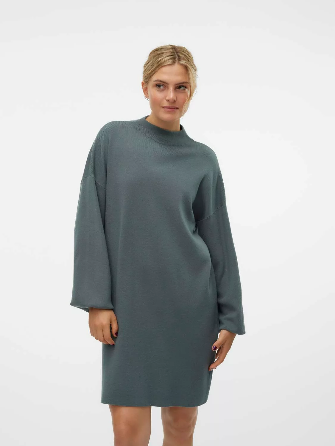 Vero Moda Strickkleid VMNANCY LS FUNNELNECK DRESS GA NOOS günstig online kaufen